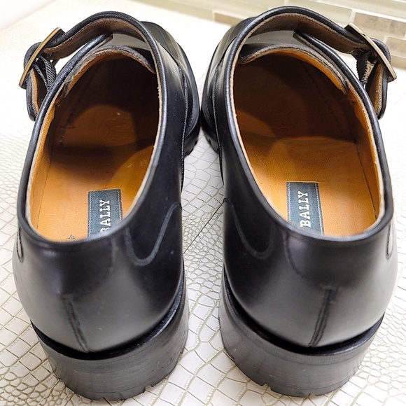 Very Rare New Never Used Hand Made Italian Black Leather Dress Monk Strap - Picture 8 of 14